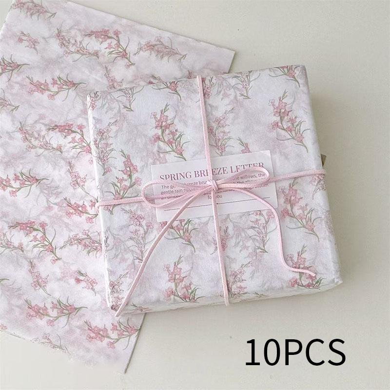 10Pcs Bow Gift Wrapping Paper Hand-Rubbed Paper Cotton Paper Bouquet Flower Wrapping Paper Festival Gift  Wrapping Paper