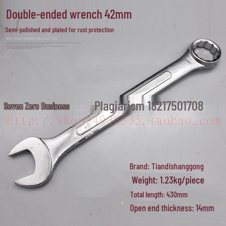 Double-End Wrench Set: Extra Large 6-32mm Open/Box End for Auto Repair