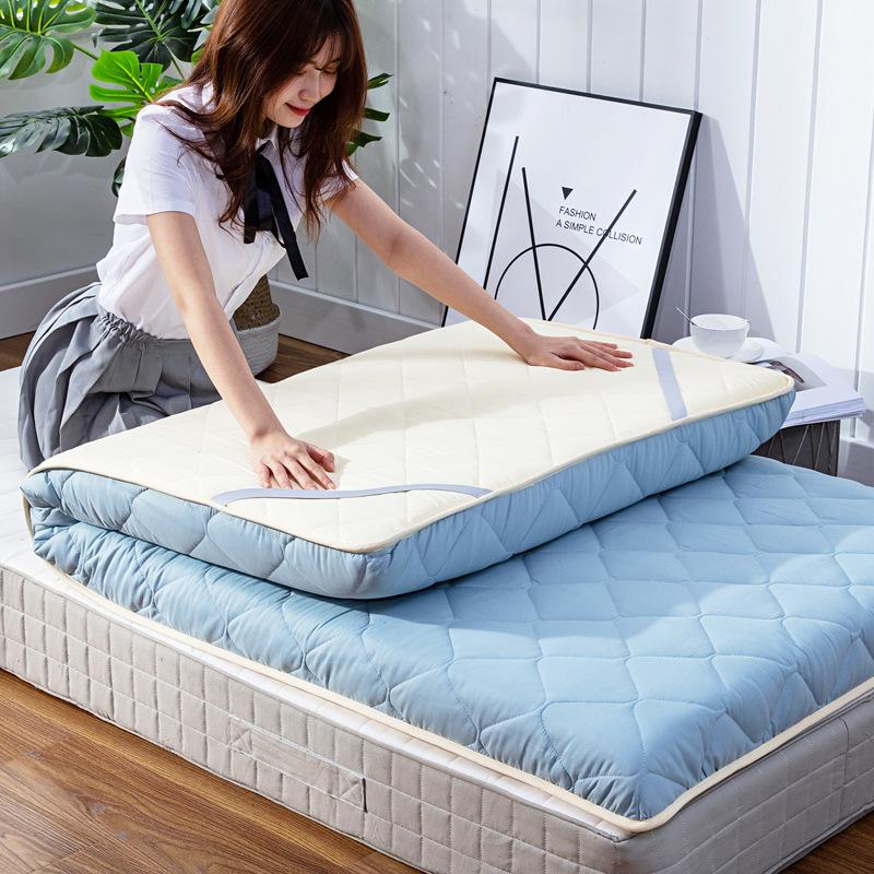 Water Wash Cotton Mattress For Students Dormitory Sponge Single Double Bed Mat Breathable Solid Color Comfortable Mattress