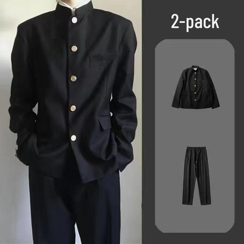 Zhongshan School Uniform Japanese Style Unisex High-Street Fashion Suit - Elegant Three-Piece Set