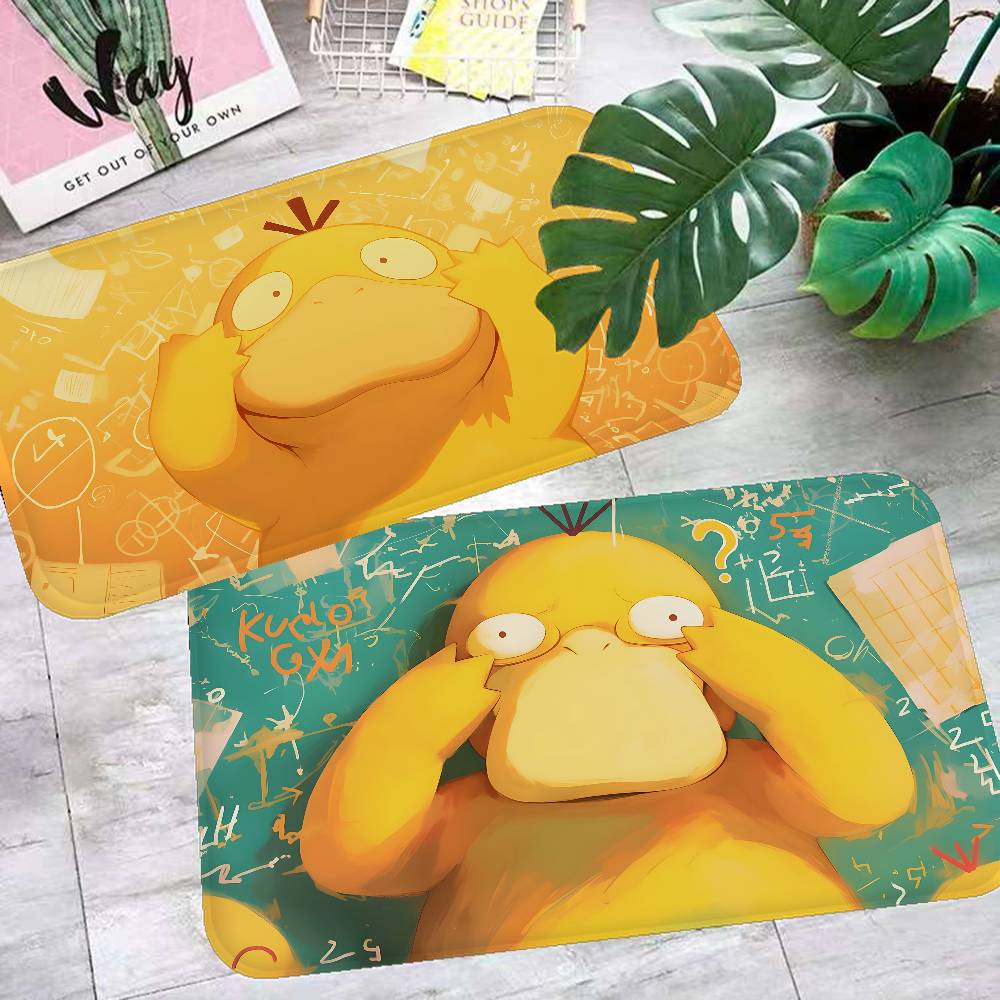 Cartoon P-Psyduck Room Mats Washable Non-Slip Living Room Sofa Chairs Area Mat Kitchen Alfombra