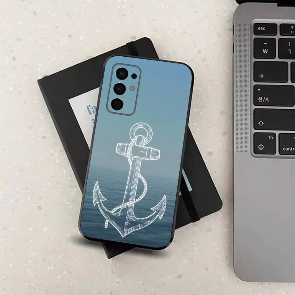 Schiffsrad Meeresanker Für Samsung Galaxy A73, J7, 22, Note, 72, 41, 31, 8, 9, 52, 71, 53, 32, Weiche Schwarze Silikonhülle Case