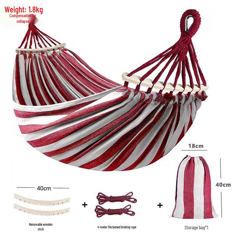 A1R Outdoor Double Hammock - Detachable, Washable, Anti-Rollover Adult & Child Swing for Camping