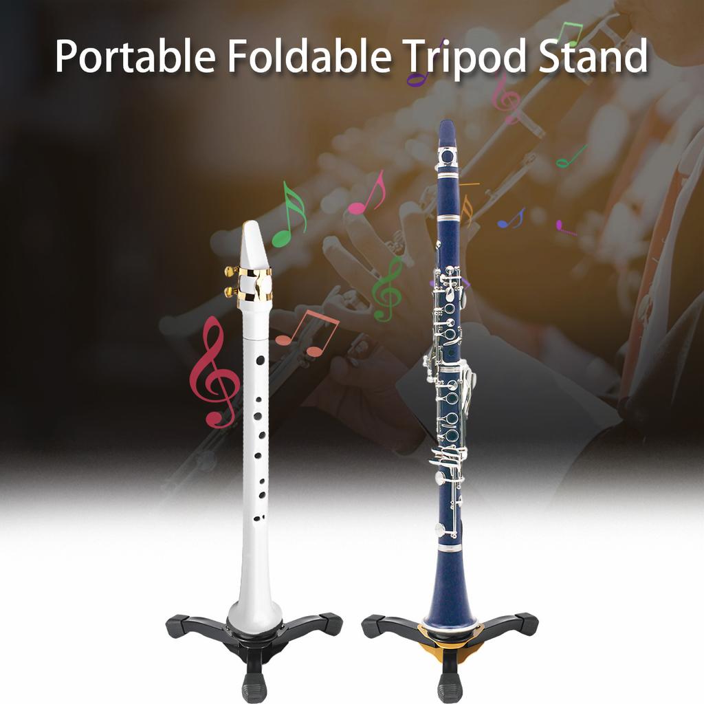Foldable Tripod Stand for Trumpet Clarinet Flute Oboe Soprano Saxophone Portable Stand Wind Instrument Non Slip