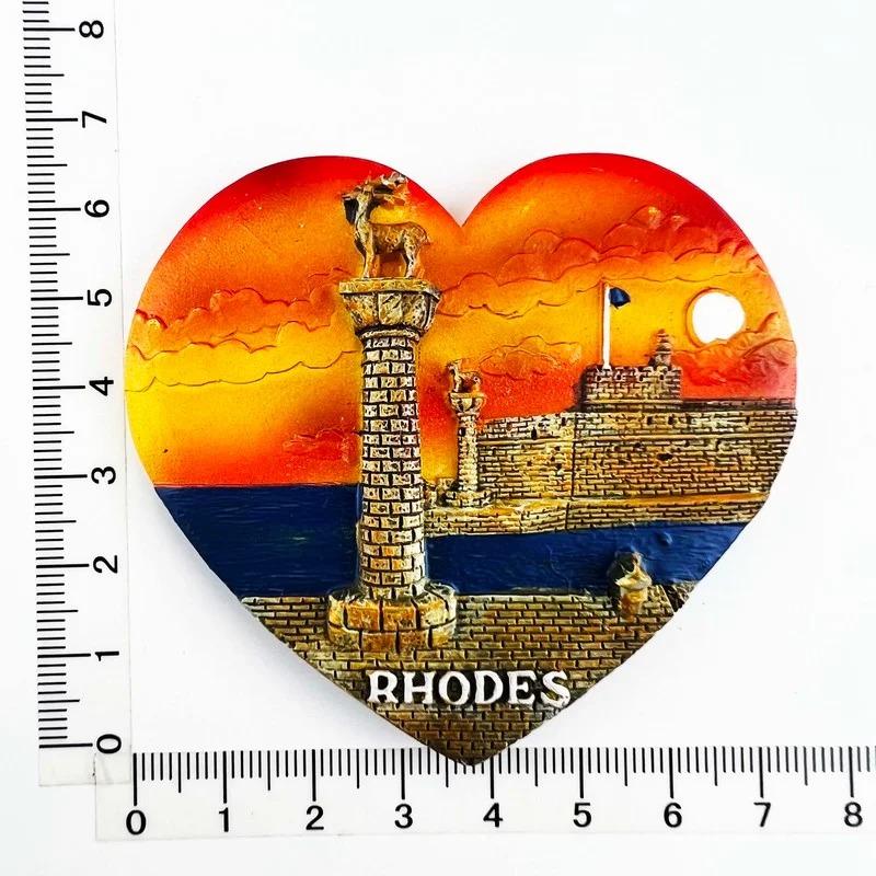 Greece Aegean Sea Travelling Fridge Magnets Rhodes Stag Sculpture Tourism Souvenirs Fridge Stickers Home Decor Wedding Gifts