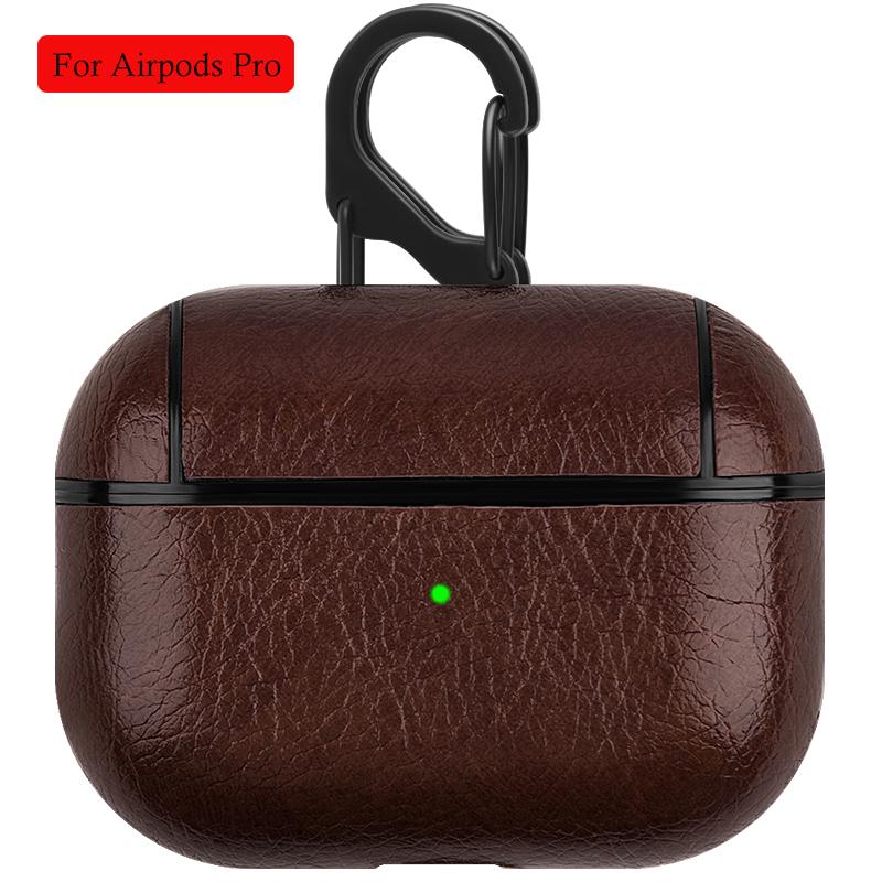 PU Leather Earphone Case For Apple Airpods 1 2 Business Man Headphone Case For Apple AirPods 3 Pro Protective Case With
