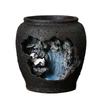 Retro Creative New Chinese Style Succulent Flowerpot Resin Landscape Decoration Desktop Indoor Balcony Potted Plant