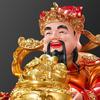 2025 Wen Cai Shen Statue: Copper-Colored for Inviting Wealth, Ideal for Home or Living Room Worship.