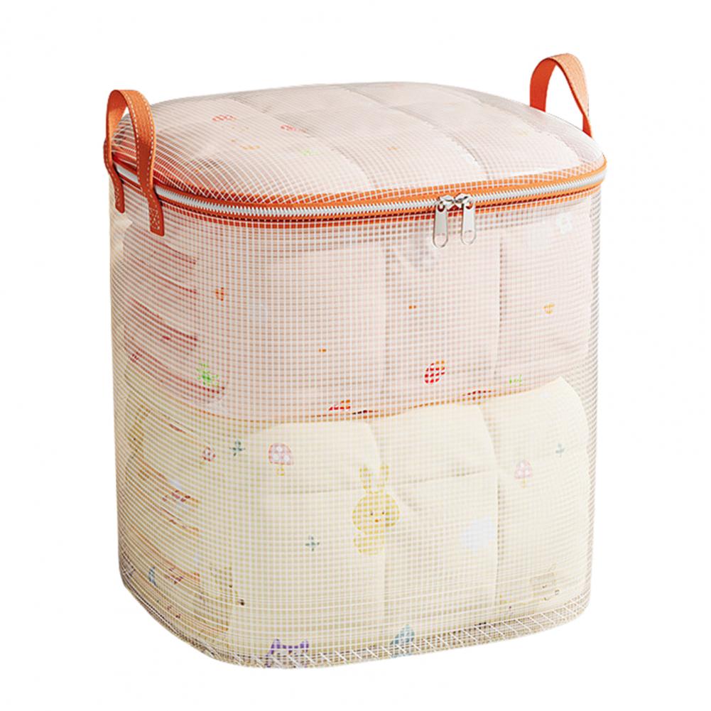 Moisture-proof Clothing Storage Waterproof Quilt Storage Bag with Handles Extra Transparent Pvc Moving Bag for Bedroom