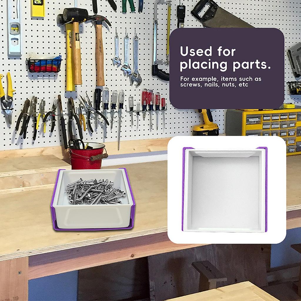 Parts Storage Box With Lid Plastic Organizer Container For Screws Bolts Hardware Tools