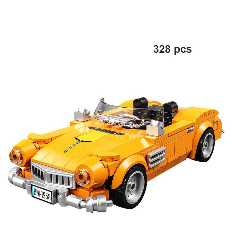 Technical Car Speed  Racing Vintage Car Building Blocks Sports City Vehicle Car Garage Off-road MOC Creative Toys