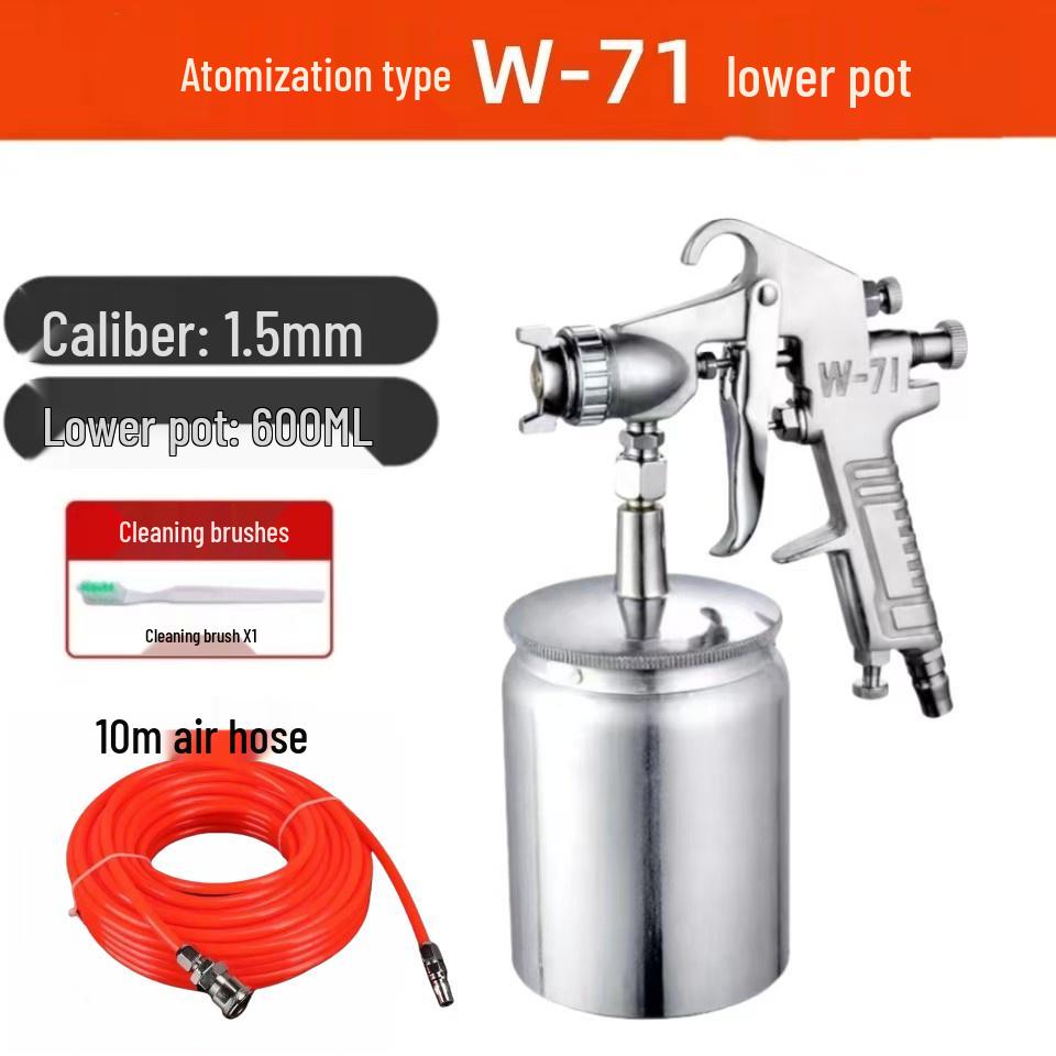 Paint Spray Gun W71/W77: Pneumatic Furniture & Car Primer and Latex Coating Tool