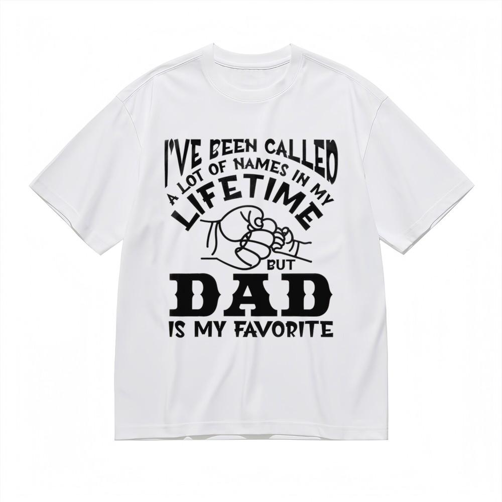 Men's Comfortable Breathable Classic T-Shirt, Father’s Favorite Name Slogan Tee