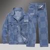 Boys' Denim Two-Piece Suit: Stylish Jacket and Jeans for Spring and Autumn