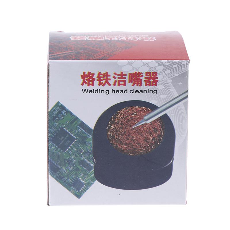 Welding Soldering Solder Iron Tip Cleaner Cleaning Steel Wire With Stand Set