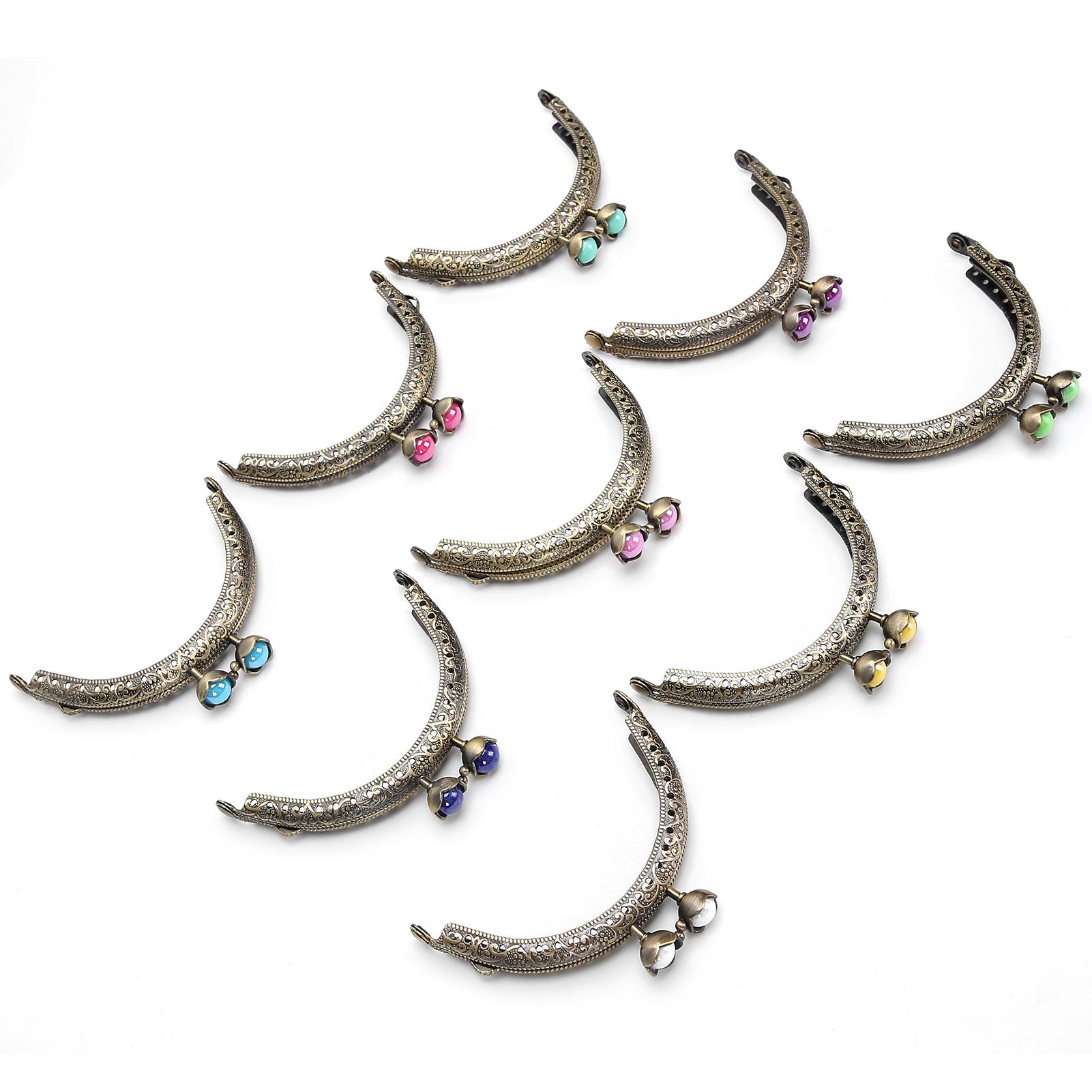 

9 шт. кошелек застежка замок винтажная монетница рамка металл тиснение DIY ремесло аксессуары