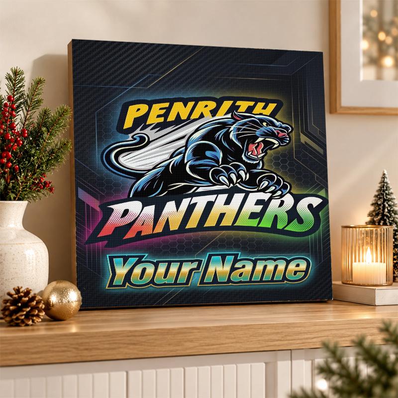 Penrith Panthers Custom Name Text 5D Diamond Painting Kit DIY Full Drill Diamond Art Decoration