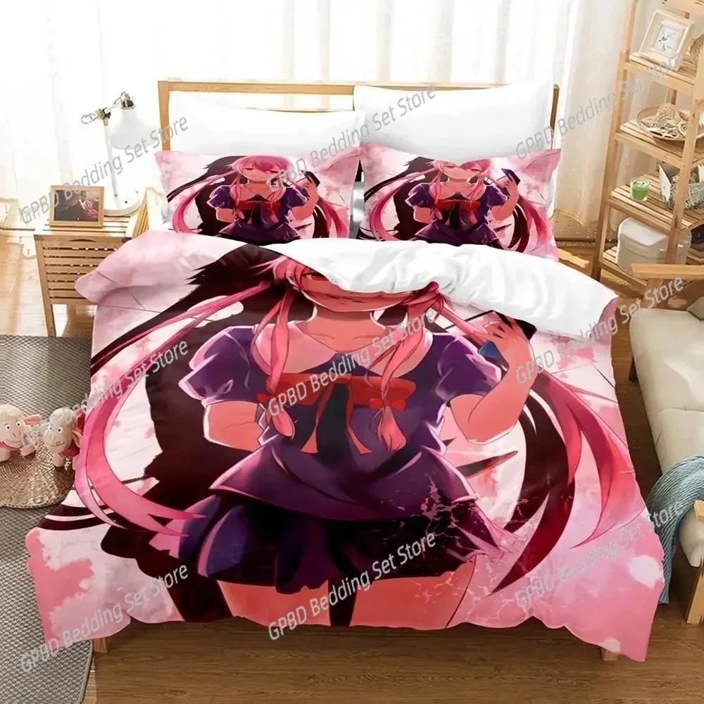 Comforter Anime Future Diary Yuno Gasai Bedding Set Bedroom Soft Modern S Comefortable And