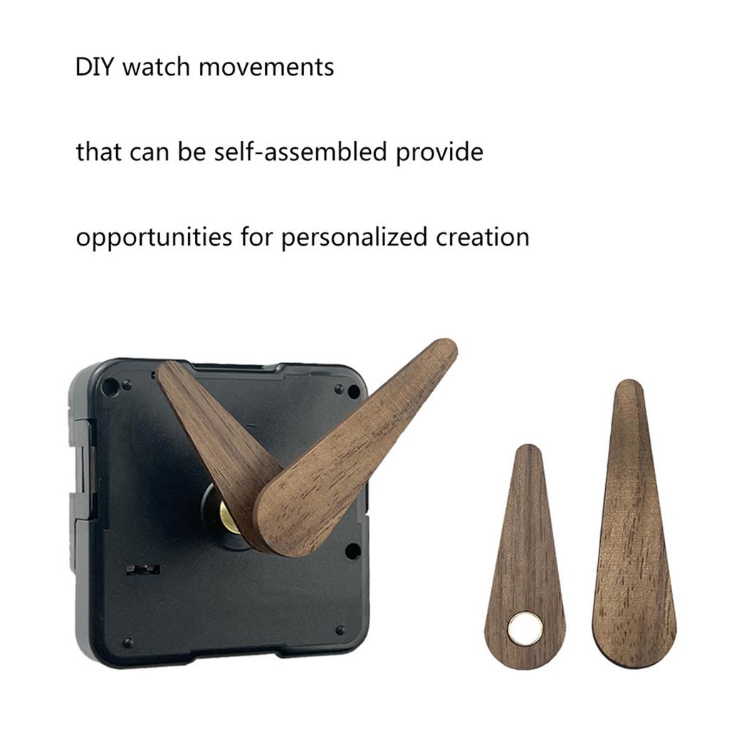 DIY Tichý Quartzový Nástenný Hodinový Strojček s Drevenými Ručičkami pre Kreatívnu Domácu Dekoráciu Hodinový Strojček pre 8-10mm Panel