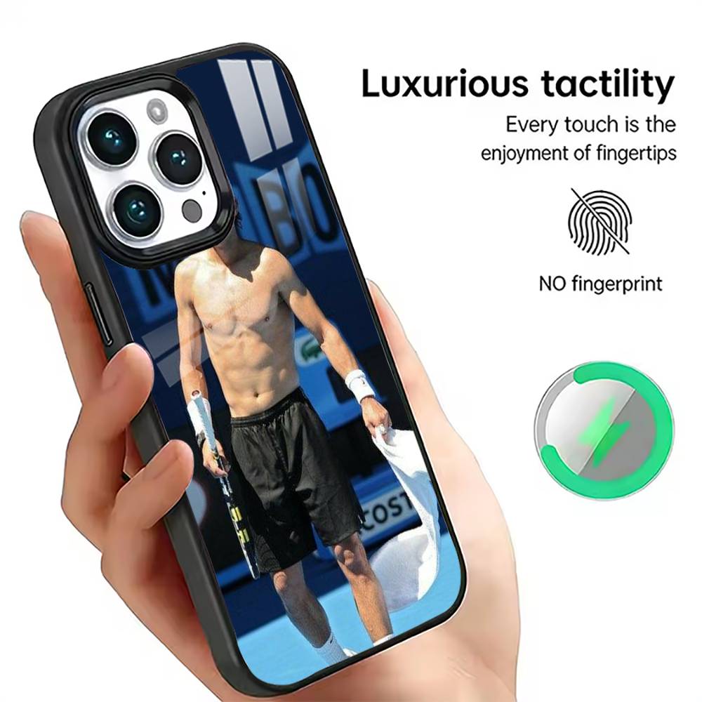 

Cool Tennis Star Portrait Phone Case For iPhone17,16,15,14,13,12,11 Plus,Pro Magnetic For Magsafe Wireless Charging iPhone11