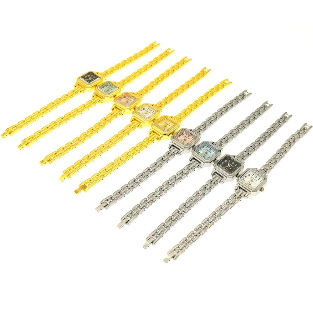 10pcs/Lot , Price Mixed Bulk Cute Gold Lady Women Watches Quartz Wristwatch Gifts Bracelet Watch Simple clock