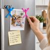 Magnetische Notizhalter Strichmännchen Fidget Spielzeug, Biegsamer Magnet Mehrfarbiger Streichmännchen Kühlschrank Einzigartige Geschenke für Kinder Fotohalter, Stressabbau