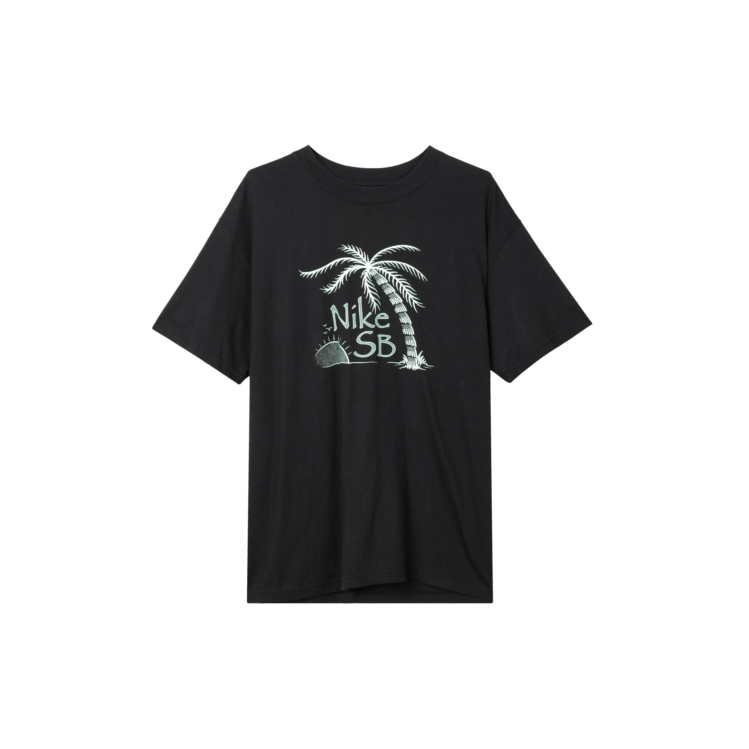 Nike SB Alphabet Printing Casual Short Sleeve Black Men s DQ1851-010 L