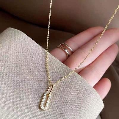 S925 Sterling Silber Hochwertige Halskette Weibliche Nische Ins Licht Luxus und Einfachheit Anhänger Kalten Stil Schlüsselbein Kette