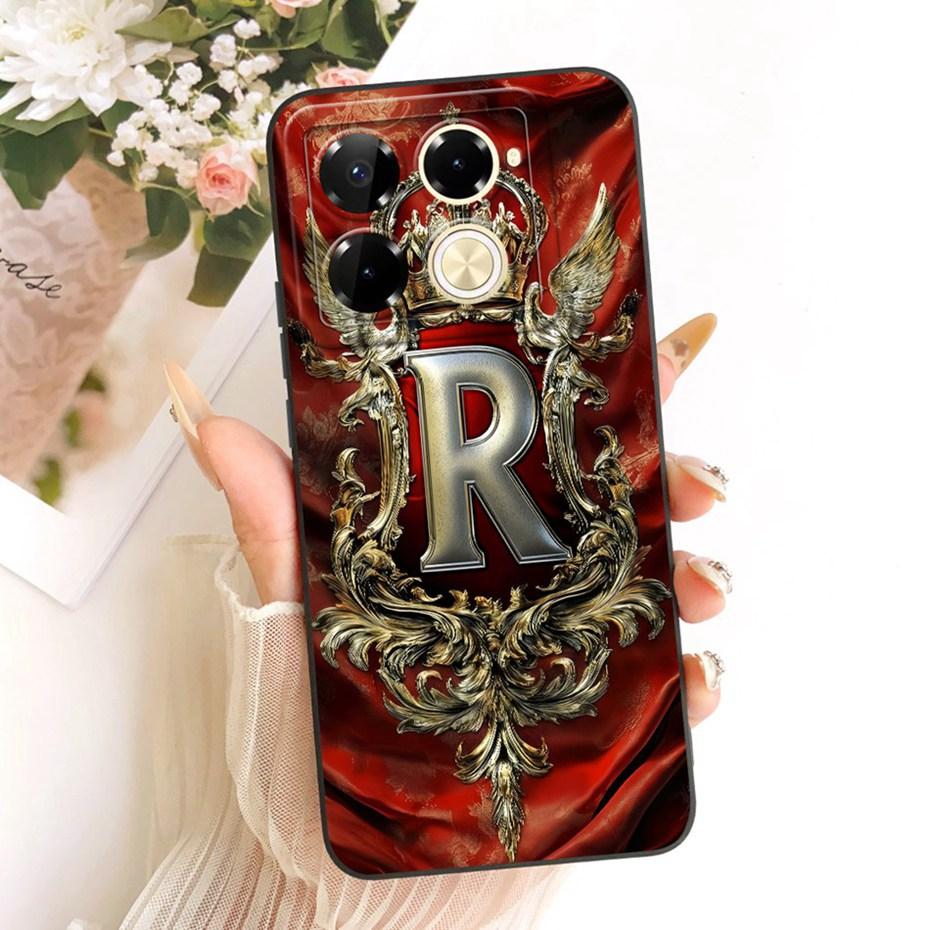 Fashion Crown Letter Couple Phone Case For Infinix Note 40 Pro Plus 5G 4G Note40 40Pro 40Pro+ Soft Silicone Cases Covers Bumpers