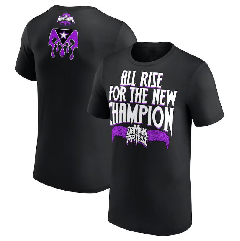 Black Damian Priest All Rise For The New Champion T-Shirt Unisex T-Shirt S