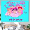 Personalized Kpop Demon Hunters Background Tapestry,Custom Name Birthday Party,Multifunctional Wall Decoration for Home Decor,Various Occasions