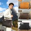 Crazy Horse Skin Men's Crossbody Bag Retro Simple Handheld Letter Package Business Travel Shoulder Men