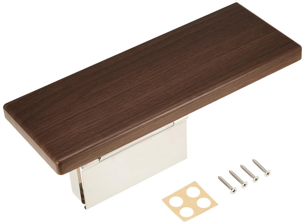 TOTO Handtuchhalter mit Ablage (Holz), Edelstahl, Mattbraun, YH402FMR#MW