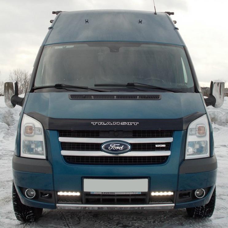 Grille Trim (2 Pcs, Stainless Steel) Carmos - Turkish Steel for Ford Transit 2000-2014