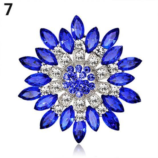 

Женская модная цветочная брошь с кристаллами и стразами для подарка на свадьбу королевский синий