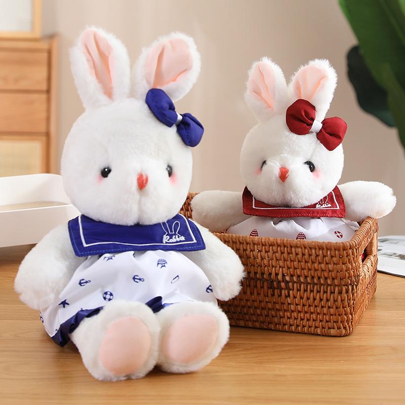Cute Rabbit Rabbit Doll Plush Toy Rabbit Girl Birthday Gift Grab Machine Gift Doll Doll White Rabbit