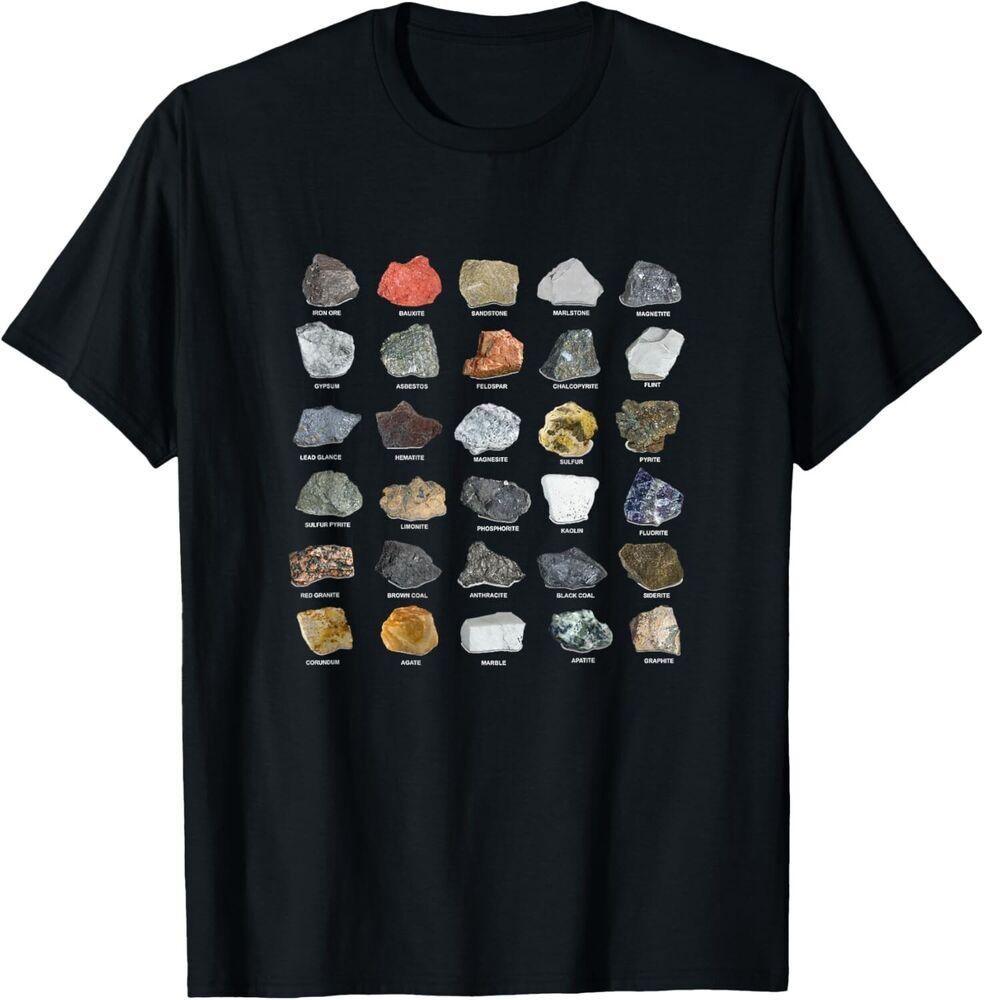 

Ores Minerals Gems and Crystals Rock Collecting Tee Gift Unisex T-Shirt XL