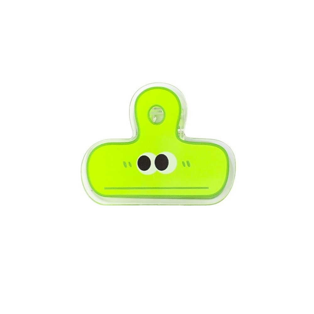 

Cartoon Acrylic Spring Clip Multicolor Storage Clip Cute Memo Note Holder зелёный