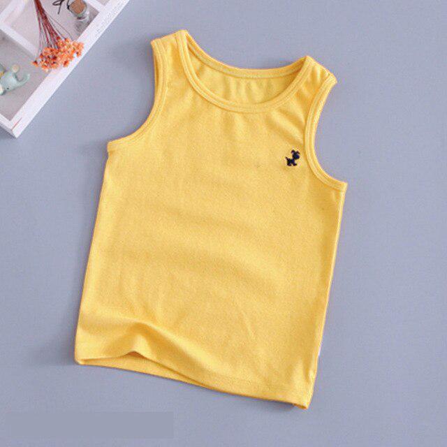 Children's Cotton Vest Summer Boys Girls Tank Tops Sleeveless Tops for Children