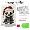 Christmas Pearl Painting Kit Handmade DIY Cute Panda Santa Hat Winter Holiday Home Decoration Painting