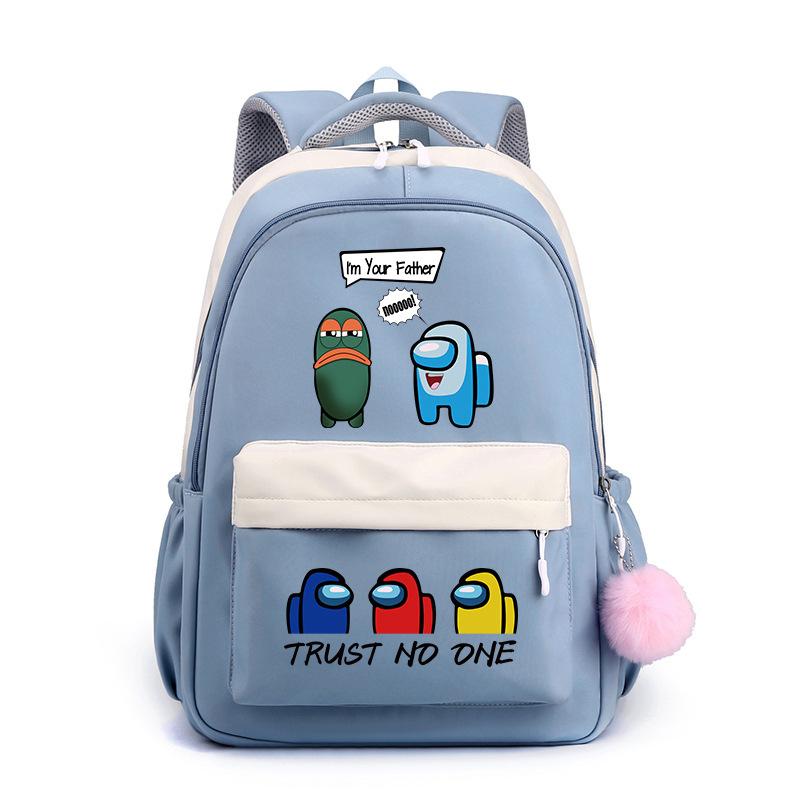 School bag backpack five Wu backpack candy color large capacity student school bag stationery