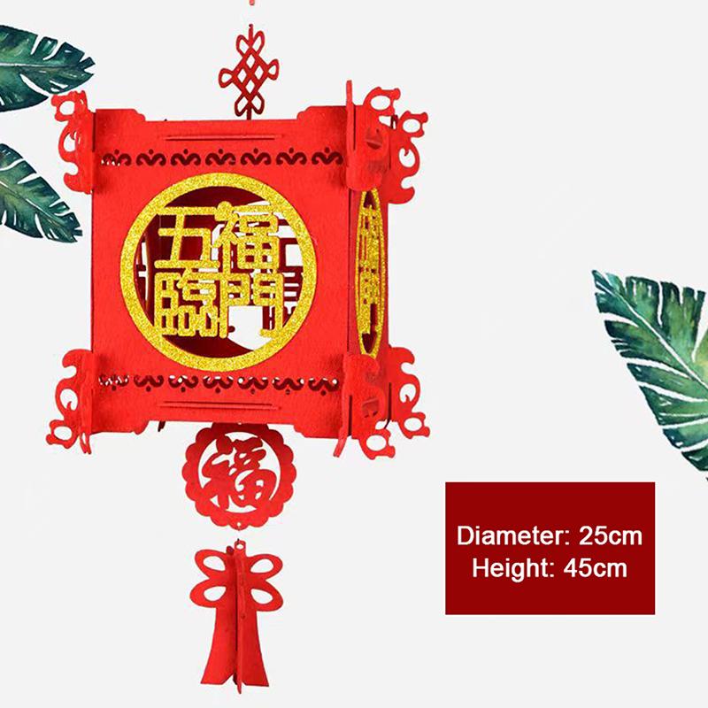 Chinese Red Paper Lanterns Festival Decorations Celebration Supplies Waterproof Assorted Sizes For New Year