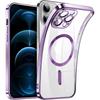 iPhone 12 Pro Case, Electro MagSafe, Purple + Screen Protector