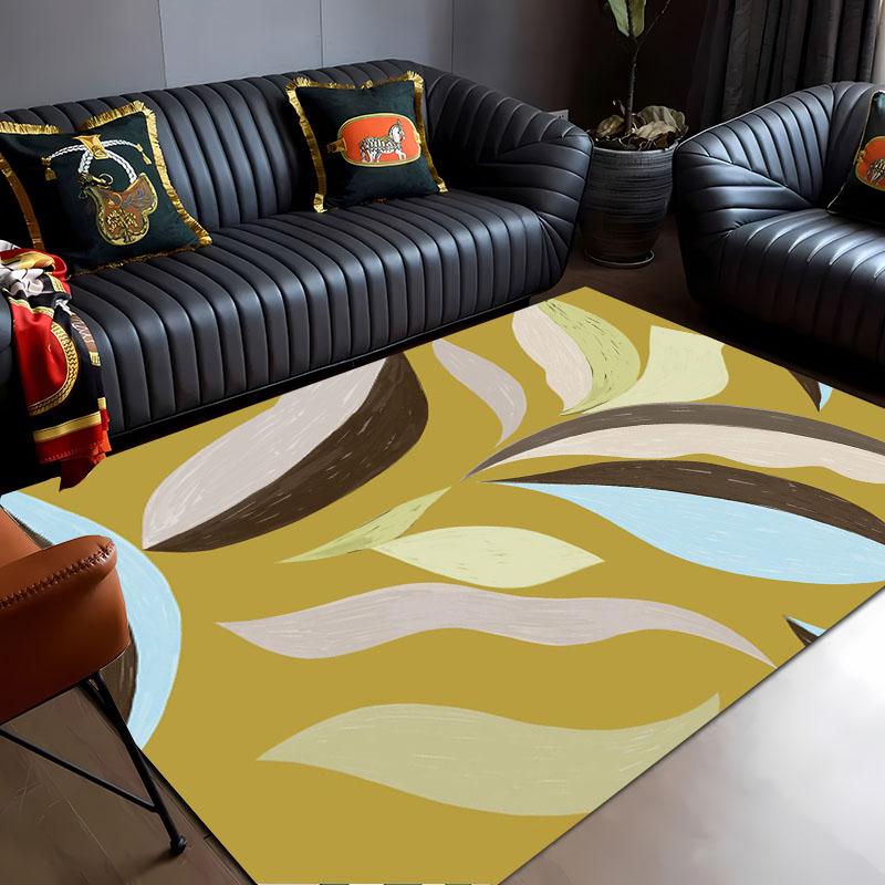 Abstract Flowers Leaves Aesthetic Area Carpets for Home Living Room Kids Bedroom Sofa Doormat Kitchen Floor Rugs Anti-slipDecor