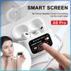 Fone de Ouvido Bluetooth A9 Pro Tela Colorida Inteligente LCD Sem Fio Cancelamento Ativo de Ruído Bateria de Longa Duração Fone de Ouvido com Tela Sensível ao Toque
