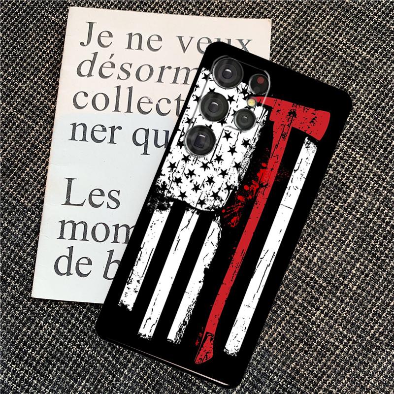 Firefighter Heroes Fireman Cover For Samsung Galaxy S24 Ultra S22 S23 Plus S20 S21 FE S8 S9 S10 Note 10 20 Ultra Case