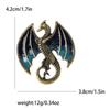 Enamel Dragon Pins for Women Rhinestone Flying Dragons Animal Brooch Banquet Party Backpack Gifts Jewelry Accessories