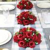 3-pack konstgjorda rosahuvuden, 15 tygrosor för bröllop, hem, kontor. Perfekt för helgdagar och firanden!