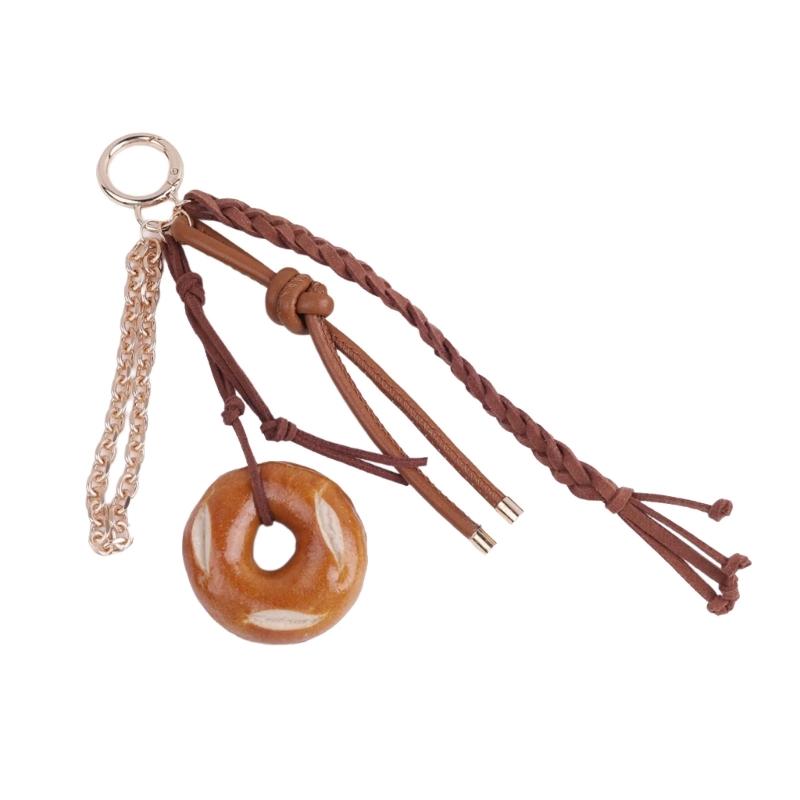 Fashionable Food Shape Keychain Bag Ornament Compact Decorative Keyring Bags Accessories Suitable For Various Occasion