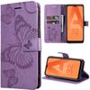 Case - Samsung - Galaxy A32 5G - Shockproof - Purple Leather Effect - Butterfly Pattern